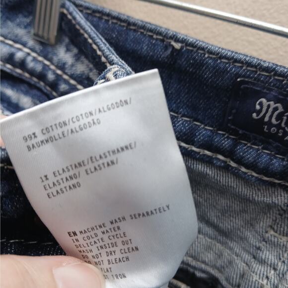 Miss Me Denim Low Rise Bootcut Jeans Wing Pocket Western Medium Wash Blue SZ 26 - Picture 7 of 11